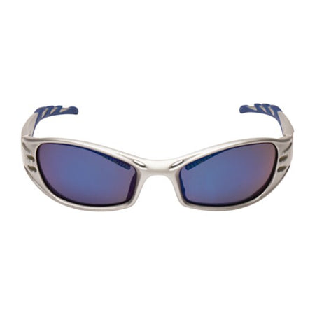 3M™ Fuel™ Schutzbrille, silberner Rahmen, kratzfest, blau verspiegelt, 71502-00002