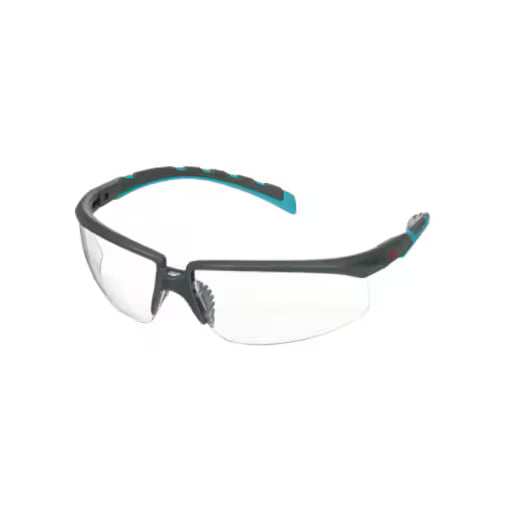 3M™ Solus™ Serie 2000, S2001SGAF-BGR, Grau/Blaugrüne Bügel, Scotchgard™ Anti-Beschlag-Beschichtung, klare AC-AK-Scheiben, 20/Karton