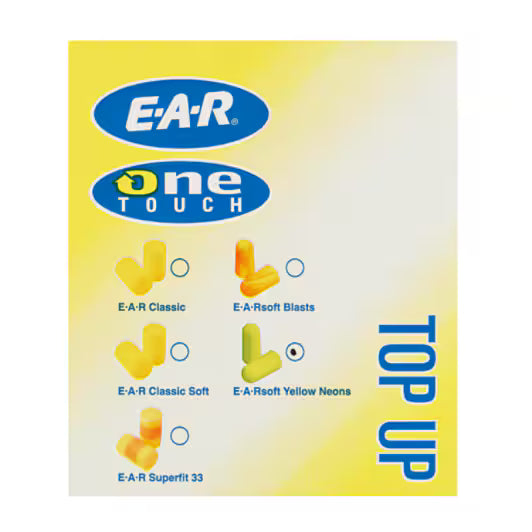 3M™ E-A-Rsoft™ Yellow Neons™ Gehörschutzstöpsel, Nachfüllpackung, 500 Paar/Beutel, PD-01-010