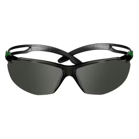 3M™ SecureFit™ 500 Schutzbrille, grün/schwarzer Rahmen, kratzfest+ (K), IR 3.0 graue Scheiben, SF530ASP-GRN-EU, 20 Stück/Karton