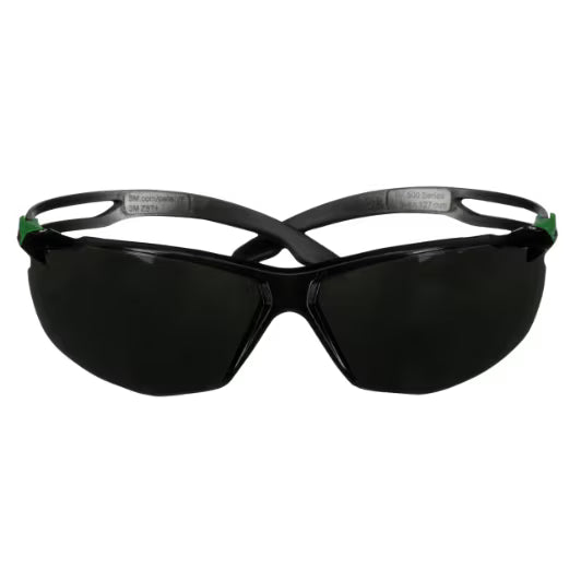 3M™ SecureFit™ 500 Schutzbrille, grün/schwarzer Rahmen, kratzfest+ (K), IR 5.0 Grauglas, SF550ASP-GRN-EU, 20 Stück/Karton