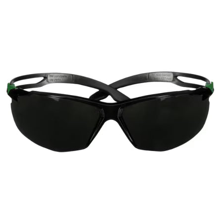 3M™ SecureFit™ 500 Schutzbrille, grün/schwarzer Rahmen, kratzfest+ (K), IR 5.0 Grauglas, SF550ASP-GRN-EU, 20 Stück/Karton