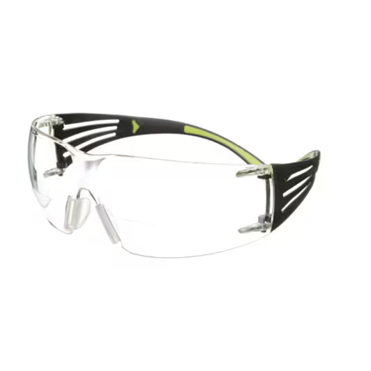 3M™ SecureFit™ 400 Sicherheitslesebrille, Gestell Schwarz/Grün, kratzfest/antibeschlag, klare +2.0 Gläser, SF420AS/AF-EU, 20 Stück/Karton
