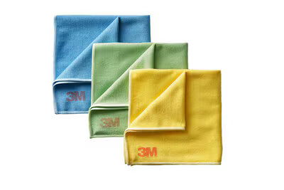 Scotch-Brite™ Hochleistungs-Mikrofasertuch 2011, gemischte Farben, 360 mm x 360 mm, 3 Stück/Packung, 10 Packungen/Karton