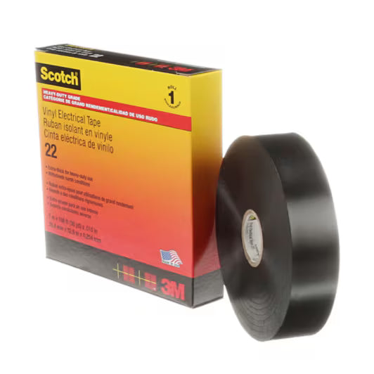 Scotch® 22 Vinyl-Elektro-Isolierband, schwarz, 25 mm x 33 m, 0,25 mm