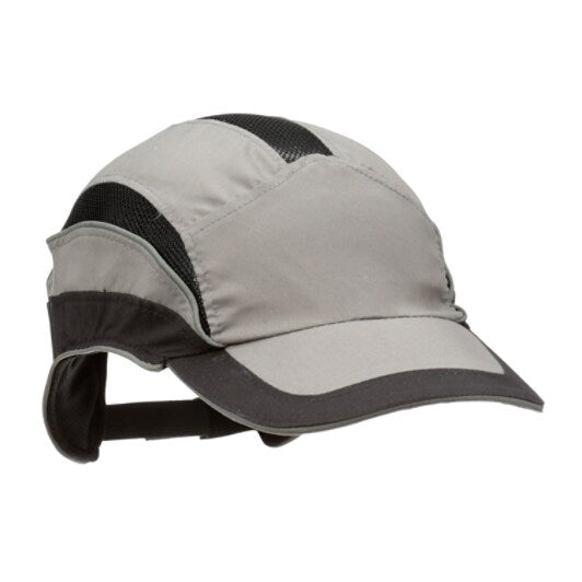 3M™ First Base™ 3 Anstoßkappe 2031222, Elite, schwarz/grau, kurzer Schirm, 55 mm