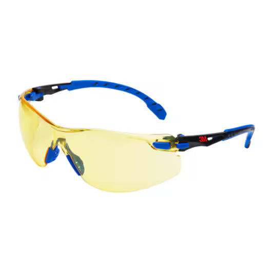 3M™ Solus™ 1000 Schutzbrille, blau/schwarzer Rahmen, Scotchgard™ Anti-Beschlag- und Kratzschutzbeschichtung (K&N), bernsteinfarbene Gläser, S1103SGAF-EU, 20/Karton