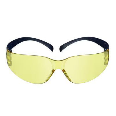 3M™ SecureFit™ 100 Schutzbrille, blaue Fassung, kratz-/beschlagfrei, bernsteinfarbene Gläser, SF103AF-BLU-EU, 20/Karton