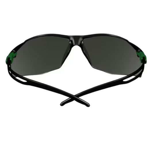 3M™ SecureFit™ 500 Schutzbrille, grün/schwarzer Rahmen, kratzfest+ (K), IR 3.0 graue Scheiben, SF530ASP-GRN-EU, 20 Stück/Karton