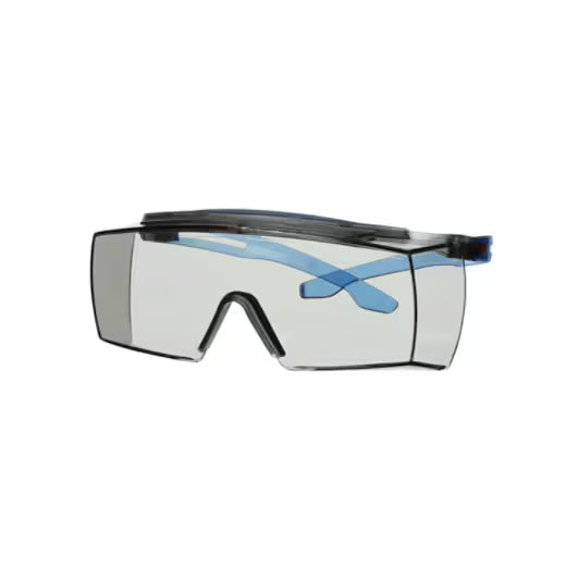 3M™ SecureFit™ 3700 Überbrille, blau Bügel, Brauenschutz, Scotchgard™ Anti-Beschlag (K&N), hellgraue Innen-/Außenlinse, SF3707XSGAF-BLU-EU, 20/Karton