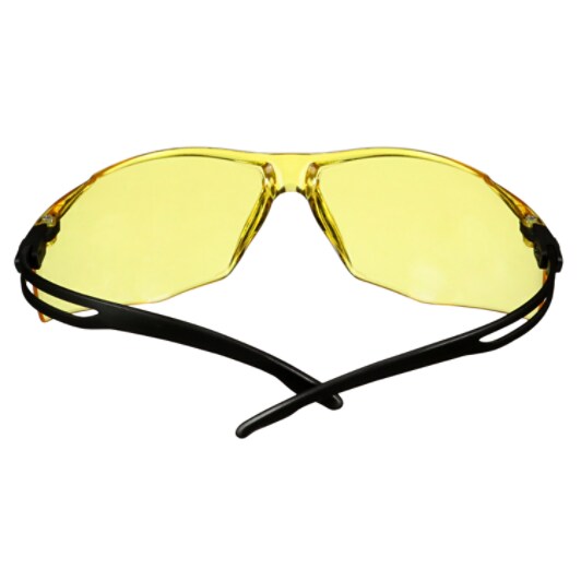 3M™ SecureFit™ 500 Schutzbrille, schwarzer Rahmen, Scotchgard™ Antibeschlag- und Kratzschutzbeschichtung (K&N), bernsteinfarbene Scheiben, SF503SGAF-BLK-EU, 20/Karton