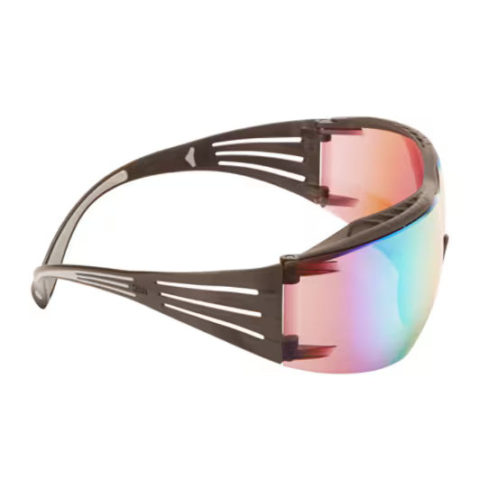 3M™ SecureFit™ 400X Schutzbrille, schwarz/schwarzer Rahmen, kratzfeste, verspiegelte orangefarbene Gläser, SF416XAS-BLK-EU, 20/Karton