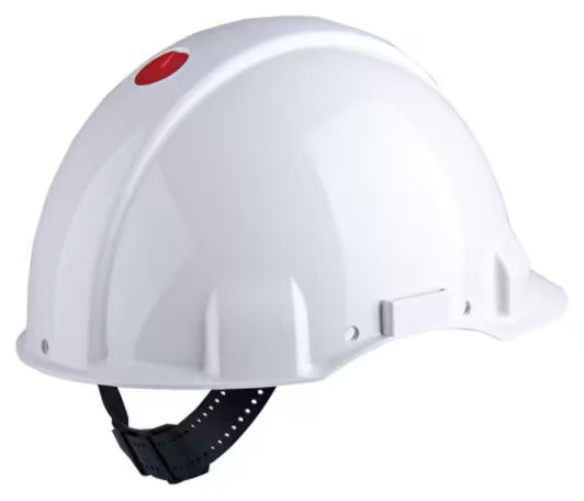 3M™ Schutzhelm, Uvicator, Pinlock, unbelüftet, 440 V dielektrisch, Kunststoffschweißband, weiß, G3001CUV-VI