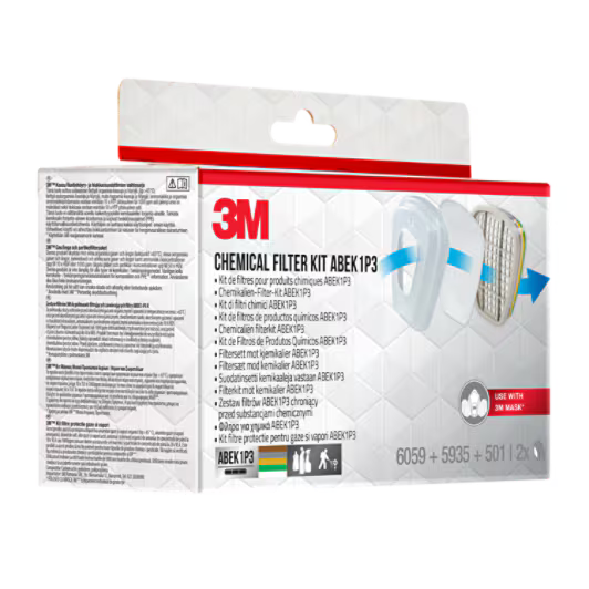 3M™ Filtersatz 6004-1, ABEK1P3 Kombinationsfilter (2x6059, 2x5935, 2x501)