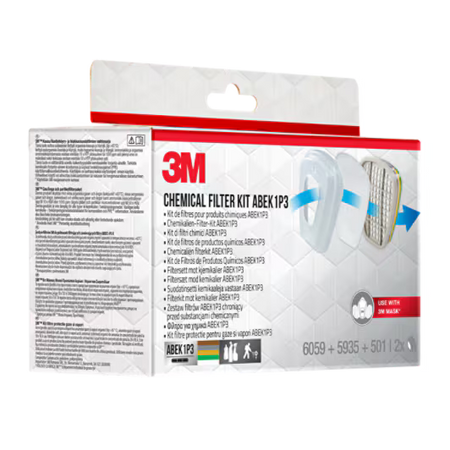 3M™ Filtersatz 6004-1, ABEK1P3 Kombinationsfilter (2x6059, 2x5935, 2x501)