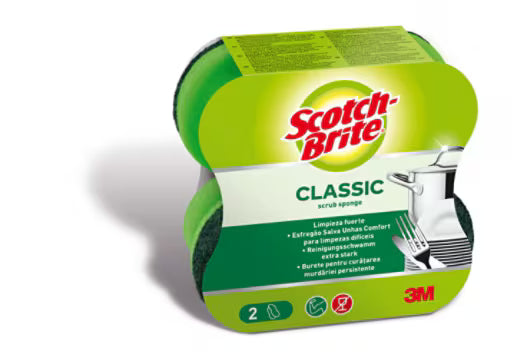 Scotch-Brite® Classic Topfreiniger aus Zellulose, 2 Stück pro Packung