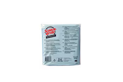 Scotch-Brite™ Hochleistungs-Mikrofasertuch 2011, Blau, 360 mm x 360 mm, 5 Stück/Packung, 10 Packungen/Karton