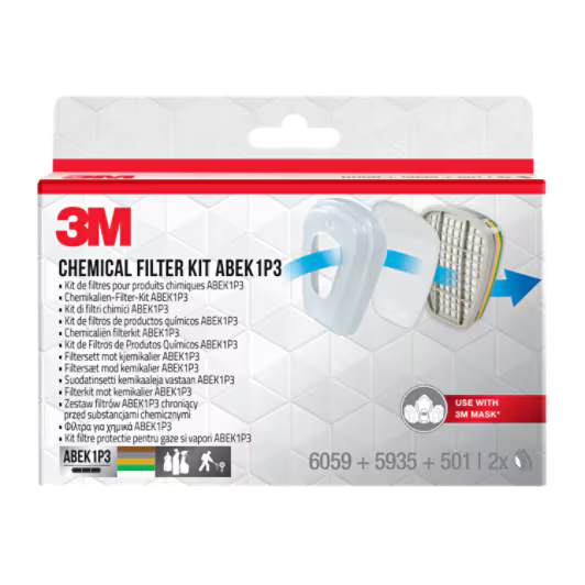 3M™ Filtersatz 6004-1, ABEK1P3 Kombinationsfilter (2x6059, 2x5935, 2x501)