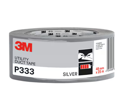 3M™ Gewebeband P333 SILBER, 48 mm x 25 m, 1 Rolle/Packung