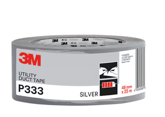 3M™ Gewebeband P333 SILBER, 48 mm x 25 m, 1 Rolle/Packung