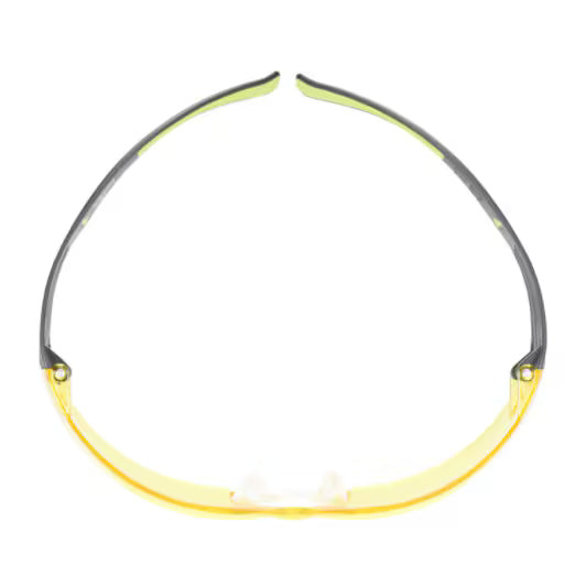 3M™ SecureFit™ 400 Schutzbrille, schwarz/grün Rahmen, kratzfest/beschlagfrei, bernsteinfarbene Gläser, SF403AS/AF-EU