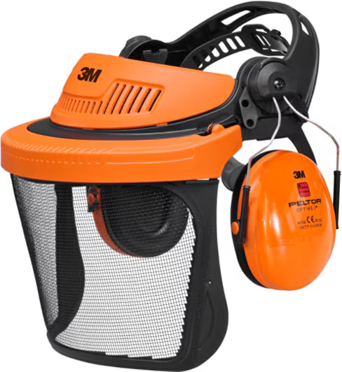 3M™ Kopfschutz-Kombination, Forstwirtschaft, Orange, G500V5JH510-OR