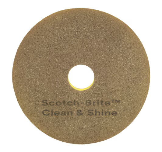 Scotch-Brite™ Clean & Shine doppelseitige Bodenpads, Gelb, 480 mm, 5/Karton