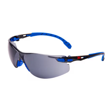 3M™ Solus™ 1000 Schutzbrille, blau-schwarzer Rahmen, Scotchgard™ Antibeschlag- und Kratzschutzbeschichtung (K&N), graue Scheiben, S1102SGAF-EU, 20 Stück/Karton