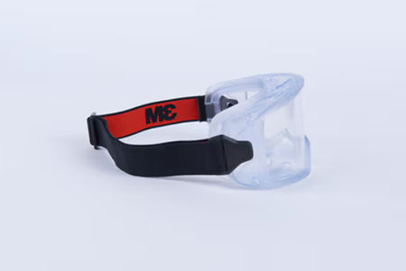 3M™ GoggleGear™ 3000er Serie Vollsichtbrille, PVC-Rahmen, klare Scotchgard™ AF-Scheibe, Premium-Stoffband, GG3101-SGAF EU