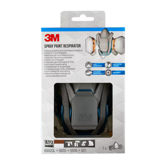 3M™ Lackierschutzmaske 6502QL, A2P3, 1 Set