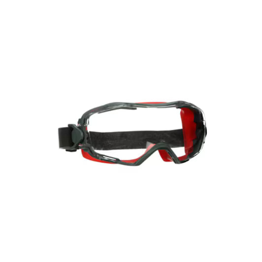 3M™ GoggleGear™ 6000 Schutzbrille, rote Dichtlippe, Scotchgard™ Anti-Beschlag und kratzbeständige Beschichtung (K&N), Klare Scheibe, GG6001SGAF-RED-EU, 10/Karton