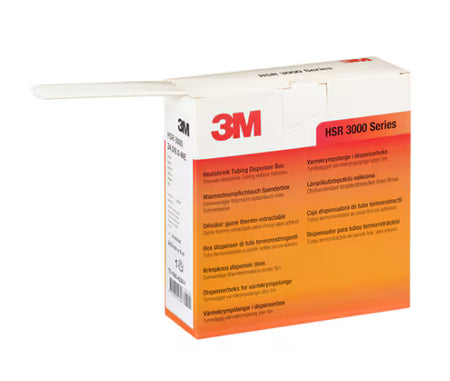 3M™ HSR 3000 Dünnwandiger Warmschrumpfschlauch auf Kleinrolle, Weiß, 24/8 mm, 5 m, Spenderkarton