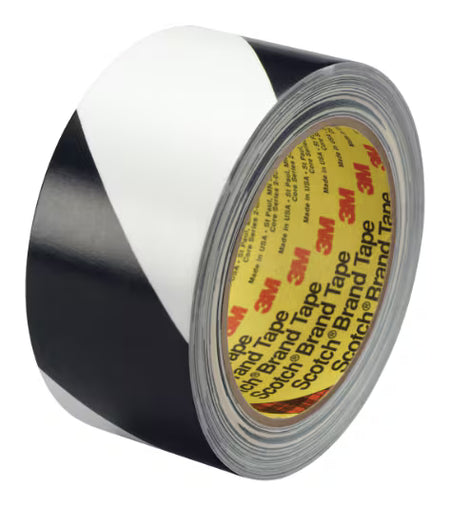 3M™ Gestreiftes Sicherheitsklebeband 5700, Schwarz/Weiß, 50 mm x 33 m, 0,14 mm