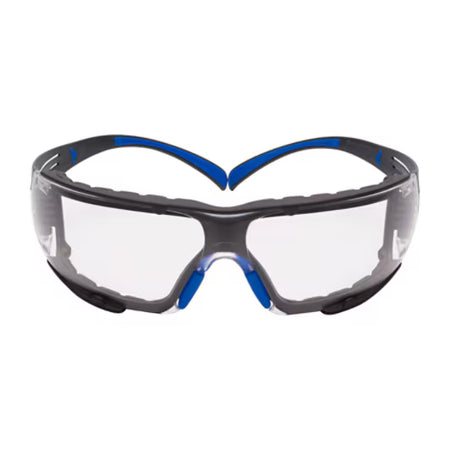 3M™ SecureFit™ 400 Schutzbrille, blau/grauer Rahmen, Schaumstoff, Scotchgard™ Antibeschlag- und kratzfeste Beschichtung (K&N), klare Gläser, SF401SGAF-BLU-F-EU