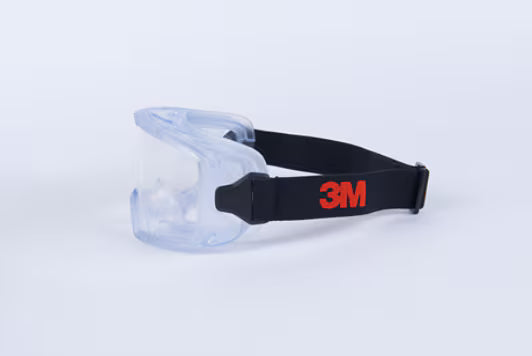 3M™ GoggleGear™ 3000er Serie Vollsichtbrille, PVC-Rahmen, klare Scotchgard™ AF-Scheibe, Premium-Stoffband, GG3101-SGAF EU