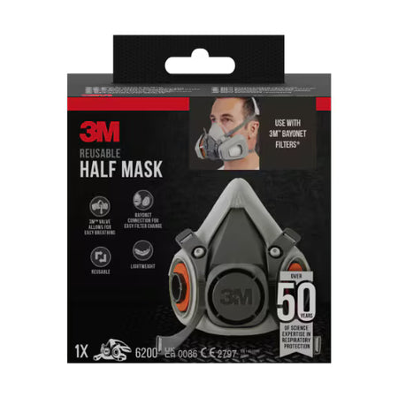 3M™ Wiederverwendbare Halbmaske 6200, mittel