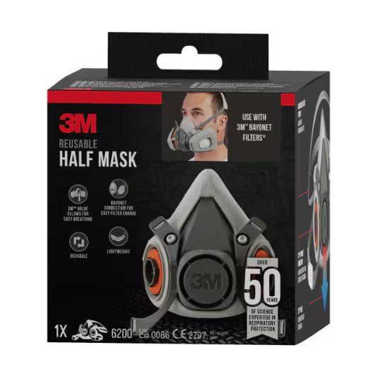 3M™ Wiederverwendbare Halbmaske 6200, mittel