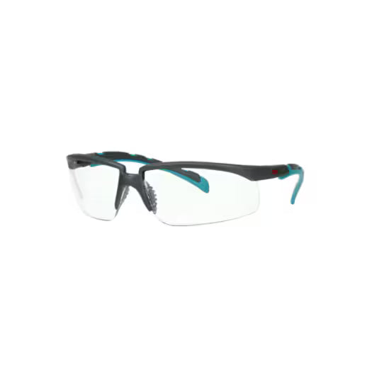 3M™ Solus™ Serie 2000, S2001SGAF-BGR, Grau/Blaugrüne Bügel, Scotchgard™ Anti-Beschlag-Beschichtung, klare AC-AK-Scheiben, 20/Karton