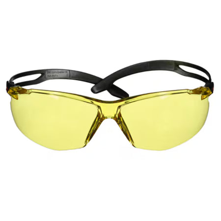 3M™ SecureFit™ 500 Schutzbrille, schwarzer Rahmen, Scotchgard™ Antibeschlag- und Kratzschutzbeschichtung (K&N), bernsteinfarbene Scheiben, SF503SGAF-BLK-EU, 20/Karton