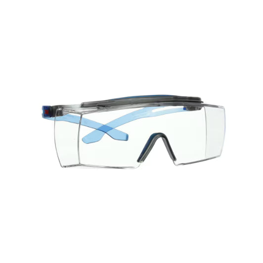 3M™ SecureFit™ 3700 Überbrille, blau Bügel, Augenbrauenschutz, Scotchgard™ Anti-Beschlag (K&N), klare Scheibe, SF3701XSGAF-BLU-EU, 20/Karton