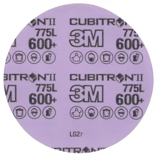 3M™ Cubitron™ II Stikit™ Schleifscheibe 775L, 600+ 3MIL, 125 mm, Stanzung 500X, Linered