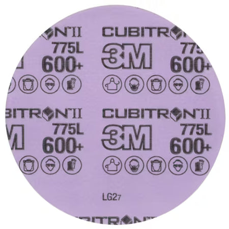 3M™ Cubitron™ II Stikit™ Schleifscheibe 775L, 600+ 3MIL, 125 mm, Stanzung 500X, Linered