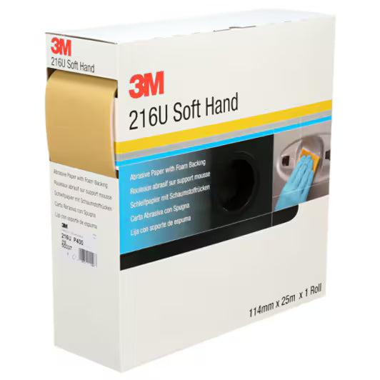 3M™ Soft Hand Schleifrolle 216U, 114 mm x 25 m, P400, 50337