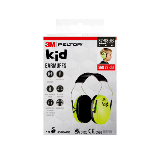 3M™ PELTOR™ Kid Gehörschutz H510AKG, SNR-Wert 27 dB, neongrün