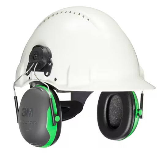 3M™ PELTOR™ Kapselgehörschutz, grün, Helmbefestigung, X1P3