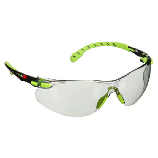 3M™ Solus™ 1000 Schutzbrille, grün/schwarzer Rahmen, Scotchgard™ Anti-Beschlag- und Anti-Kratz-Beschichtung (K&N), hellgraue Innen-/Außenlinse, S1207SGAF-EU, 20/Karton