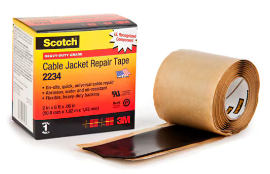 Scotch® 2234 Kabelmantelreparatur-Band, selbstverschweißend, Schwarz, 50.8 mm x 1820 mm, 1.52 mm