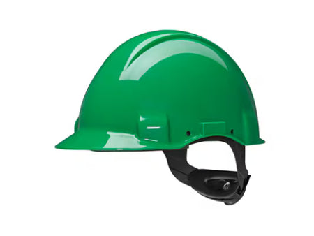3M™ Schutzhelm, Uvicator, Ratschenverschluss, unbelüftet, 440 V, Kunststoffschweißband, grün, G3001NUV-GP