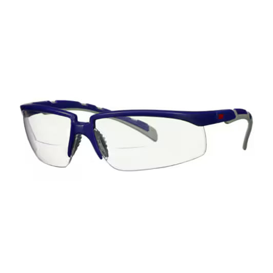 3M™ Solus™ 2000 Schutzbrille, blau/grauer Rahmen, Antibeschlag/Kratzfest, Lesehilfe +1.5, klare Scheiben, S2015AF-BLU, 20/Karton