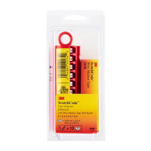 3M™ ScotchCode™ STD-0/9 Kabelmarkierungsspender, Nummern 0-9 bestückt